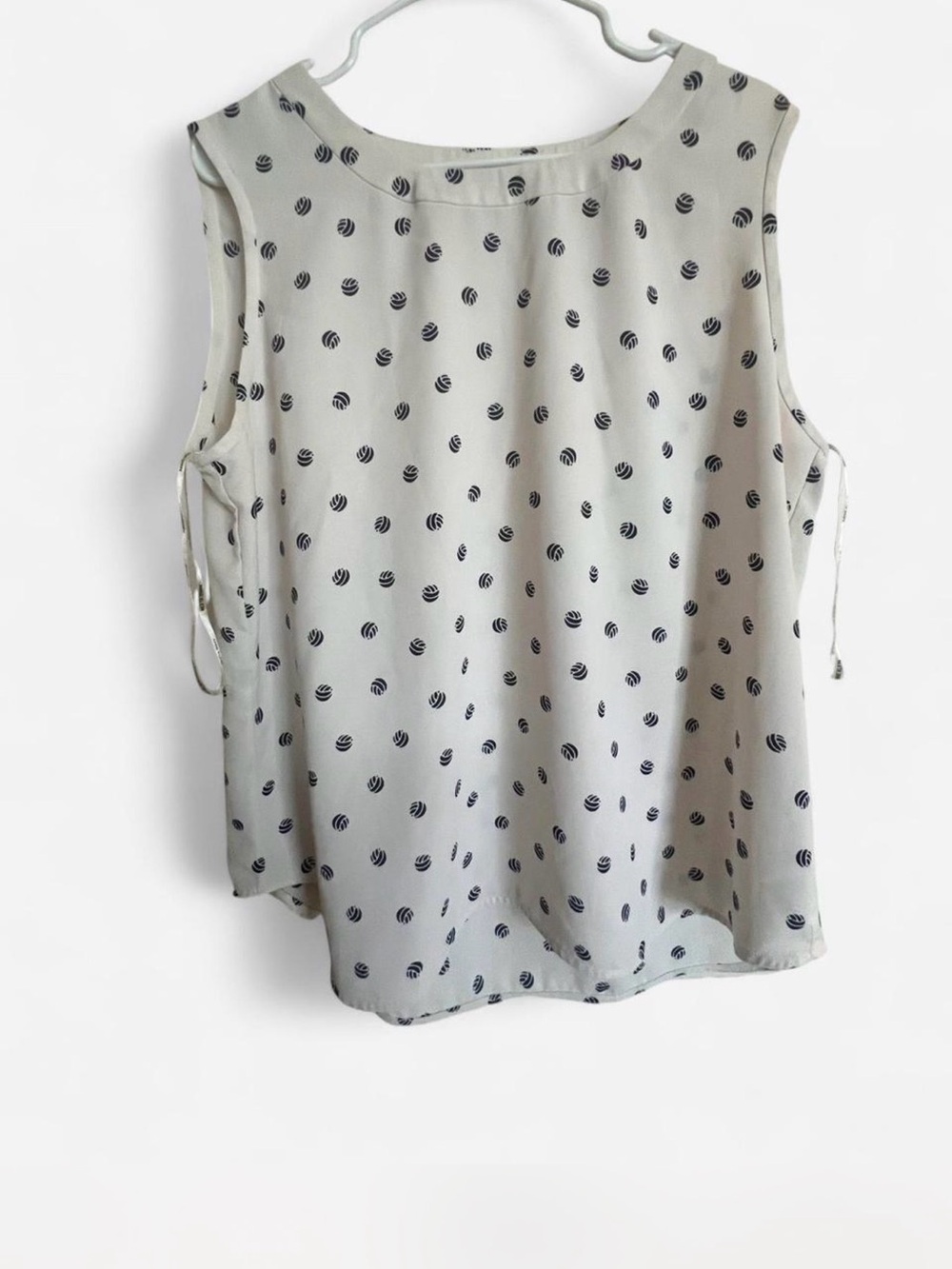 Anne Klein Cream Sleeveless Polka Dot Camisole